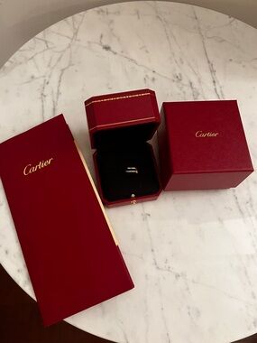 CARTIER - Juste Un Clou Small YG Ring - Size 46 - Box, Certificate, Receipt